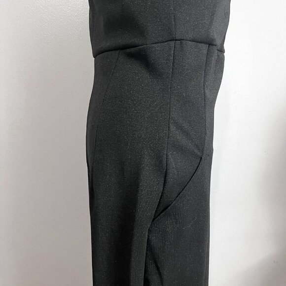 NWT CHIARA BONI REBECCA SUGAR LUREX BLACK METALLIC CUT OUT JUMPSUIT - Picture 8 of 14